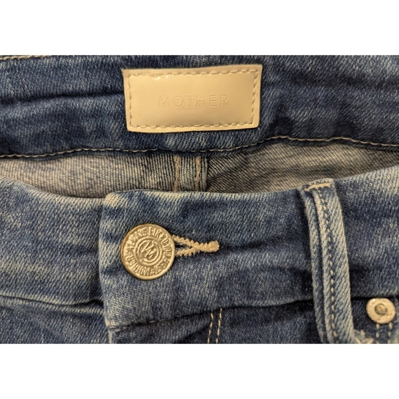 MOTHER Looker Ankle Fray Jeans In Double Time Size 26 - Picture 5 of 8